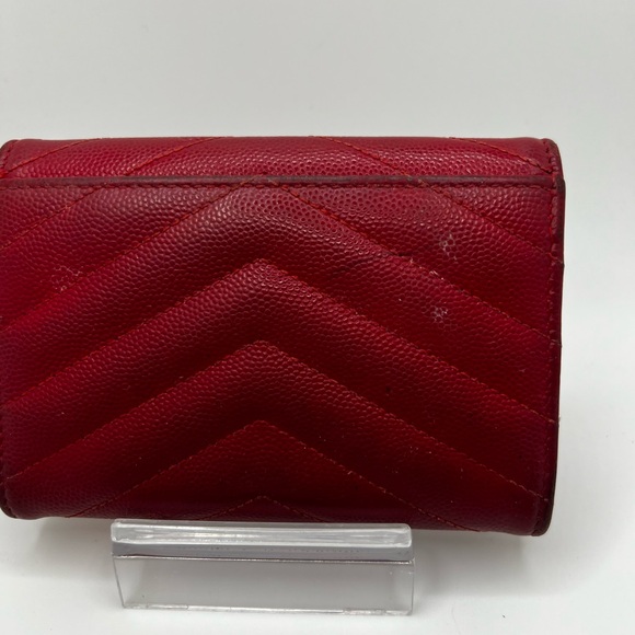 GUC Yves Saint Laurent Red Compact Wallet - Picture 2 of 5